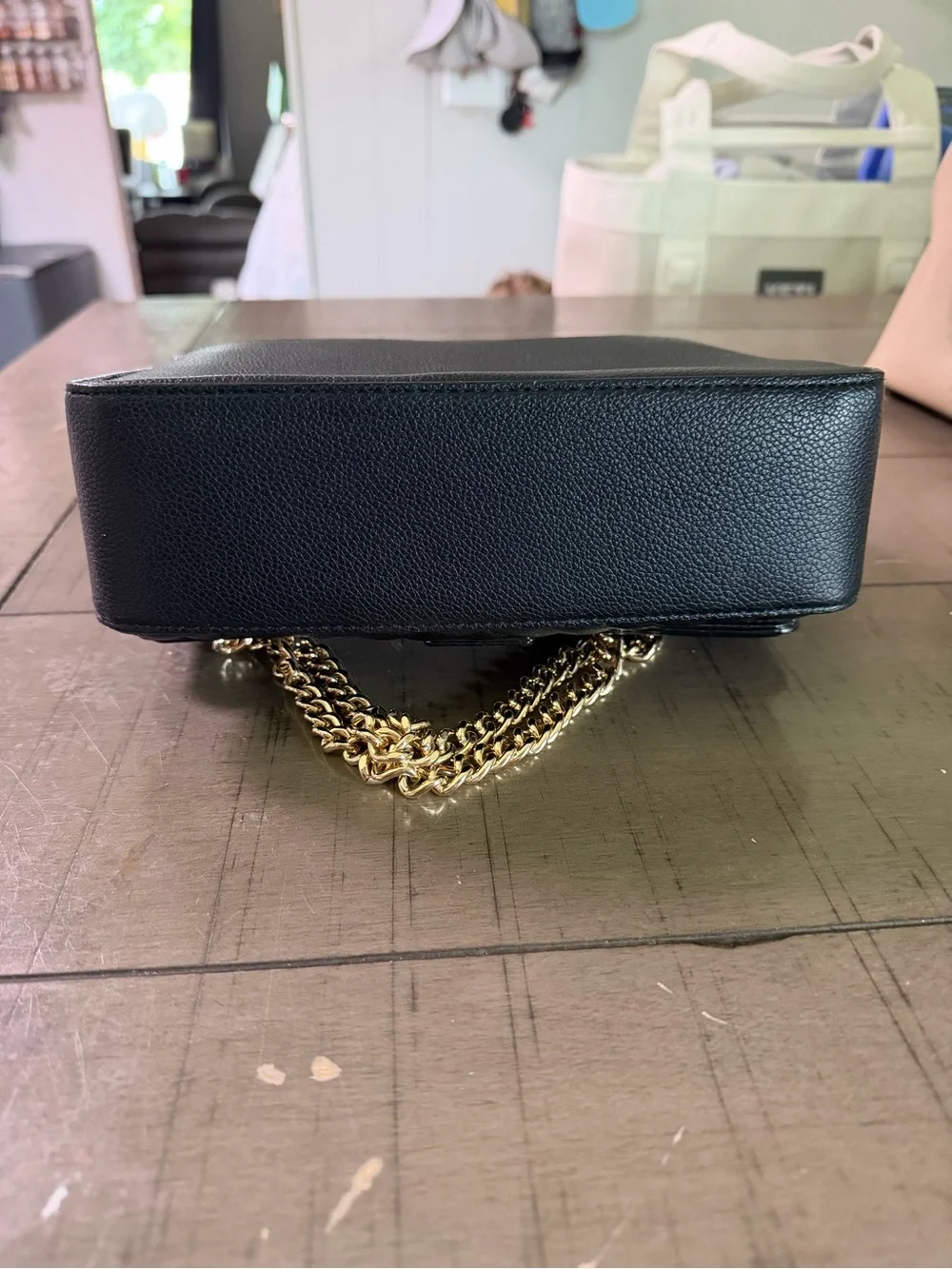 Victoria Secret Quilted Chain Shoulder Bag in Black
